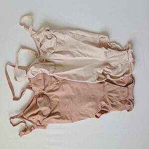 2 pc lot Skims Seamless Sculpt Brief Bodysuit sz L / XL clay and mica